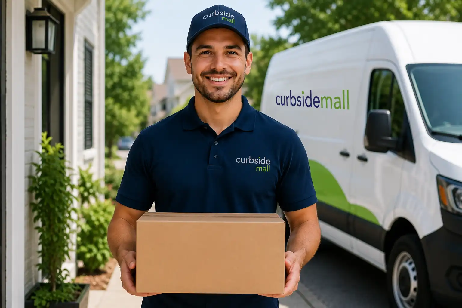 Friendly delivery driver
